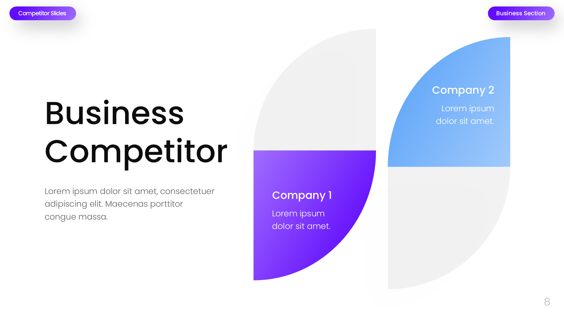 Competitor Business Section Light slide 8